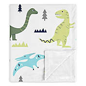 SWEET JOJO Designs Dinosaur Security Blanket in Blue/Green