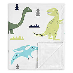 SWEET JOJO Designs Dinosaur Security Blanket in Blue/Green