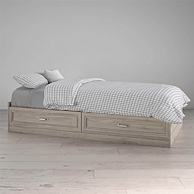 Little Seeds Sierra Ridge Levi Twin Bed with Storage in Walnut. View a larger version of this product image.