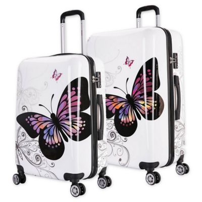 it butterfly suitcase