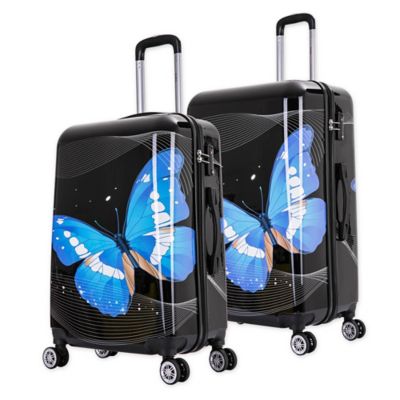 butterfly hard shell luggage