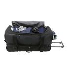 Alternate image 1 for SALT&trade; 30-Inch Drop-Bottom Rolling Duffle Bag in Black