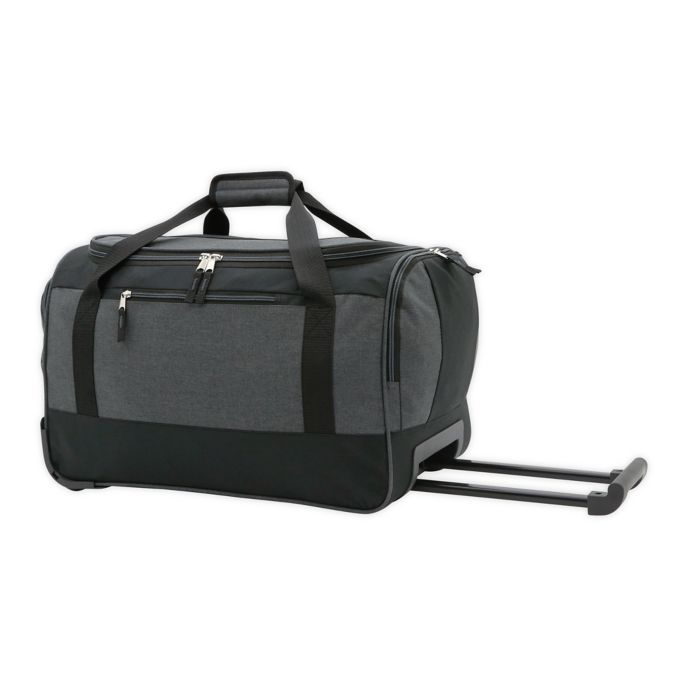 SALT™ 20-Inch Rolling Duffle Bag in Black | Bed Bath and Beyond Canada