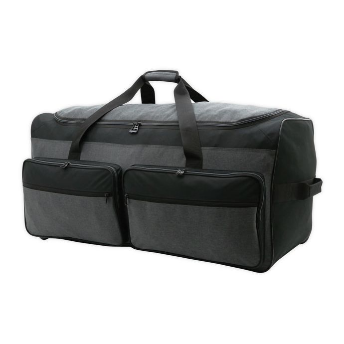 Salt 36-Inch Extra-Large Rolling Duffle Bag in Black | Bed Bath & Beyond