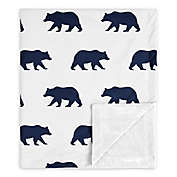 Sweet Jojo Designs Big Bear Security Blanket in Navy/White