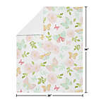 Alternate image 3 for Sweet Jojo Designs&reg; Butterfly Floral Security Blanket in Pink/Mint