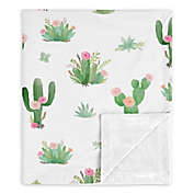 Sweet Jojo Designs Cactus Floral Security Blanket in Pink/Green