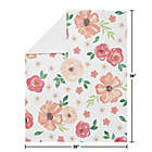 Alternate image 3 for Sweet Jojo Designs Watercolor Floral Security Blanket in Peach/Green