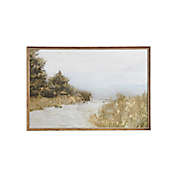 Martha Stewart Lake Walk Framed Gel Coated 37.2-Inch x 25.2-Inch Canvas Wall Art in Multi