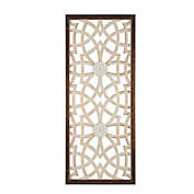 Madison Park Damask Wood Carved 15.75-Inch x 37.75-Inch Wall Panel in Wood