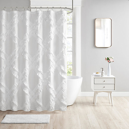Intelligent Design Kacie Tufted Diamond, Ruffle Shower Curtain Bed Bath And Beyond