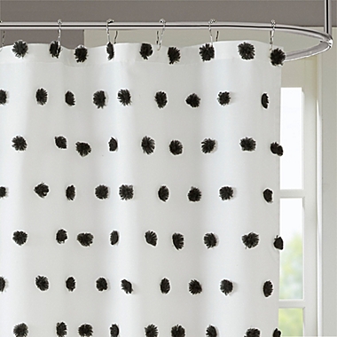 Madison Park Sophie Shower Curtain in Black. View a larger version of this product image.