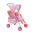 Alternate image 1 for Hauk Love Heart Twin Baby Doll Canopy Stroller