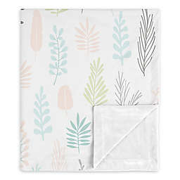 Sweet Jojo Designs Sloth Leaf Security Blanket in Pink/Grey