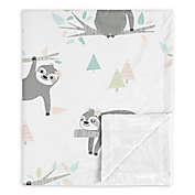 Sweet Jojo Designs Sloth Security Blanket in Pink/Grey