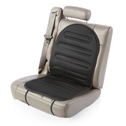 Heated Car Seat Cushion with Temperature Control in Black