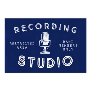 Recording Studio Sign 24-Inch x 16-Inch Canvas Wall Art | Bed Bath & Beyond