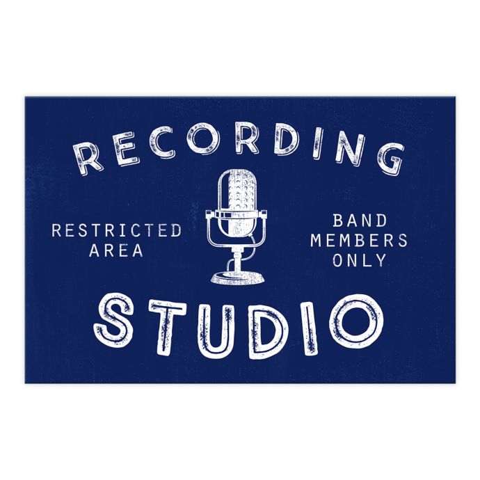 Recording Studio Sign 16x24 Canvas Wall Art | Bed Bath & Beyond