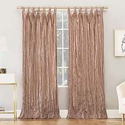 No.918® Odelia Distressed Velvet Semi-Sheer Tab Top Window Curtain Panel (Single)