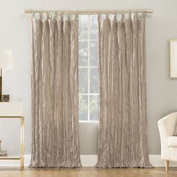 No.918® Odelia Distressed Velvet Semi-Sheer 84-Inch Curtain Panel in Stone (Single)