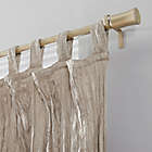 Alternate image 1 for No.918&reg; Odelia Distressed Velvet Semi-Sheer 95-Inch Curtain Panel in Stone (Single)