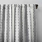 Alternate image 1 for Archaeo&reg; Slub Texture Stripe Cotton 84-Inch Window Curtain in Black/White (Single)