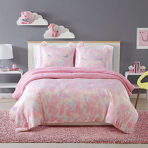 My World Rainbow Sweetie Comforter Set, Hot Pink Twin Bed Set