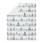 Alternate image 1 for Sweet Jojo Designs Mountains Baby Blanket in Grey/Aqua