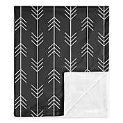 Sweet Jojo Designs Rustic Patch Arrow Swaddle Blanket in Black/White