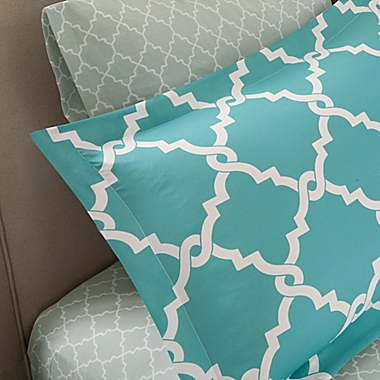Madison Park Essentials&trade; Merritt 9-Piece King Comforter Set in Aqua. View a larger version of this product image.