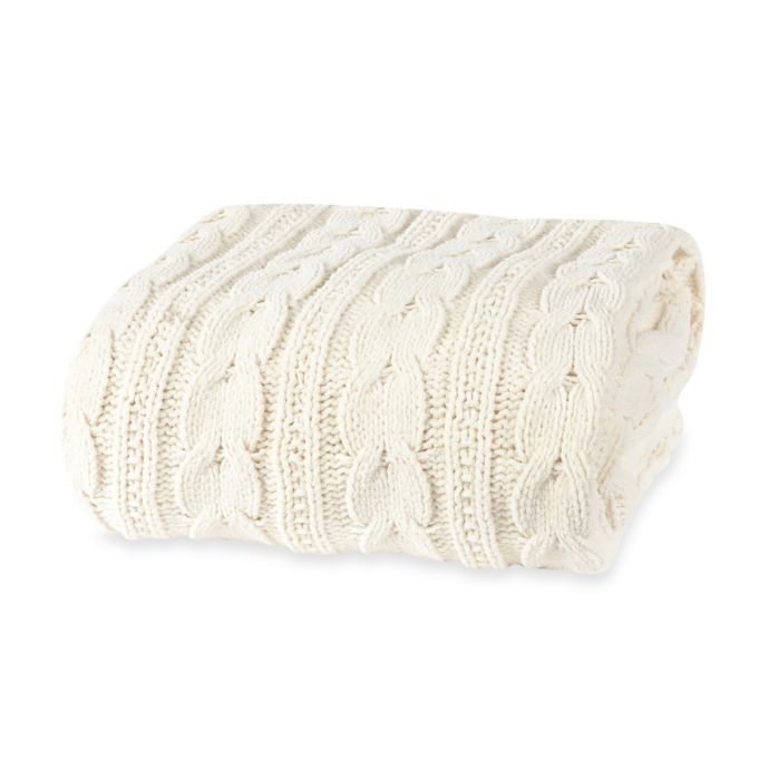 Chenille Throw in Ivory Bed Bath & Beyond