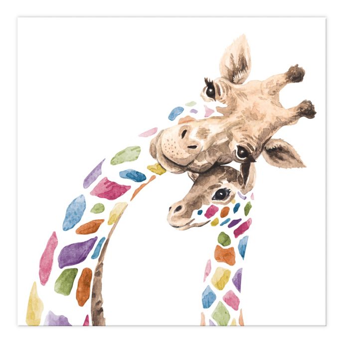 Colorful Giraffes 16x16 Canvas Wall Art Bed Bath Beyond