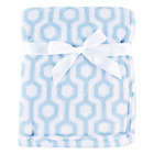 Alternate image 0 for Luvable Friends&reg; Hexagon Coral Fleece Blanket in Blue