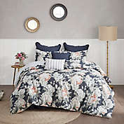 Madison Park Mavis 8-Piece Reversible Comforter Set in Dark Blue