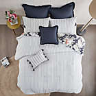 Alternate image 7 for Madison Park Mavis 8-Piece Reversible Queen Comforter Set in Dark Blue