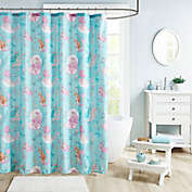 Mi Zone Kids Darya Printed Mermaid Shower Curtain in Aqua/Pink