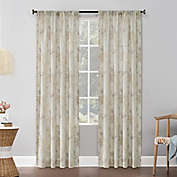 No.918&reg; Hilary Watercolor Floral Linen Blend Semi-Sheer Rod Pocket Window Curtain Panel (Single)