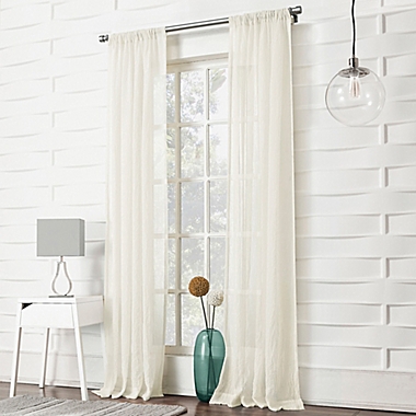 No.918&reg;Lourdes Crushed Texture Semi-Sheer Rod Pocket Window Curtain Panel. View a larger version of this product image.