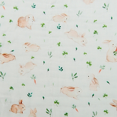 Loulou LOLLIPOP Bunny Meadow Muslin Baby Quilt. View a larger version of this product image.