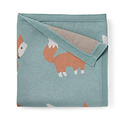 Elegant Baby® Fox Cotton Stroller Blanket in Teal