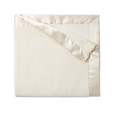 Elegant Baby Fleece Stroller Blanket in Cream. View a larger version of this product image.