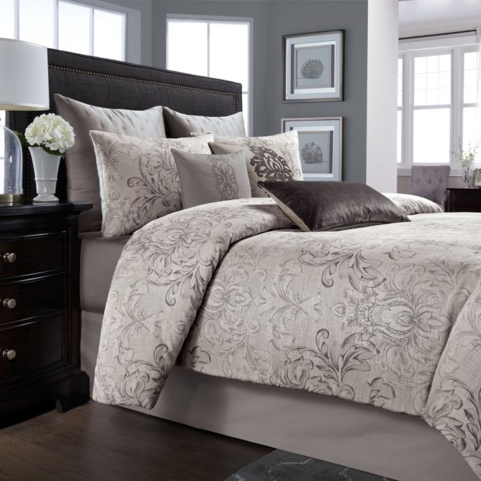 Wamsutta® Cambridge Comforter Set in Charcoal Bed Bath and Beyond Canada