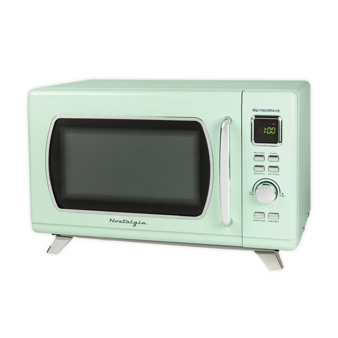 Nostalgia™ Electrics MidCentury Retro Microwave Oven in Seafoam Green