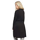 Alternate image 5 for Motherhood&reg; Maternity Large/X-Large Lace Trim Nursing Robe in Black