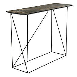 Safafvieh Rylee Rectangle Console Table in Dark Grey/Black