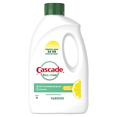 Cascade&reg; Free &amp; Clear Gel Lemon Essence Dishwasher Detergent. View a larger version of this product image.