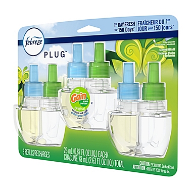 Febreze&reg; PLUG&trade; 3-Pack Gain Original Scented Oil Refills. View a larger version of this product image.
