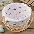 Alternate image 2 for Bunny Treats Personalized Easter Basket With Drop-Down Handle