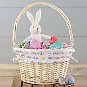 Rainbow Personalized Easter Basket With Drop-Down Handle