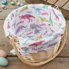 Alternate image 2 for Dinosaur Pattern Personalized Easter Basket With Drop-Down Handle
